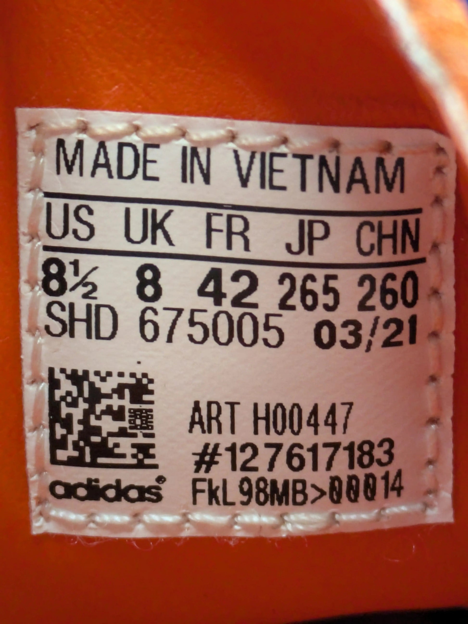 Adidas Hamburg Size 8 Casual Station