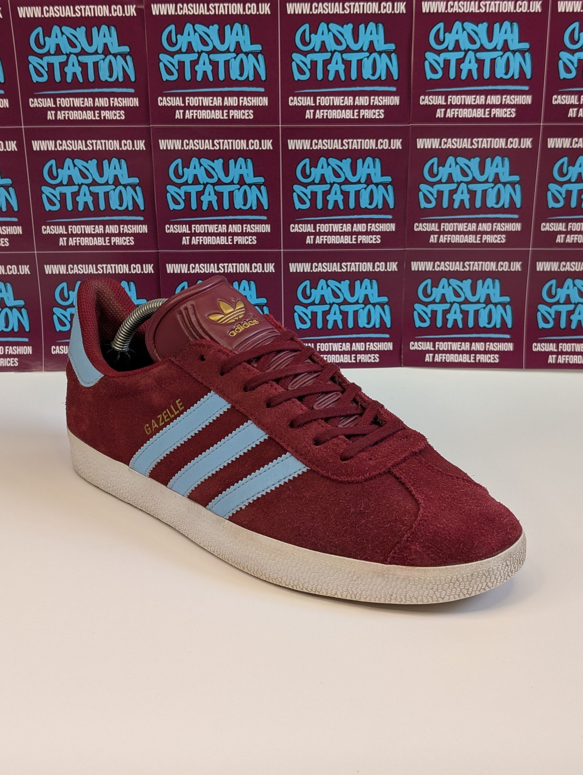 Adidas Gazelle Size 10 Claret & Blue Casual Station