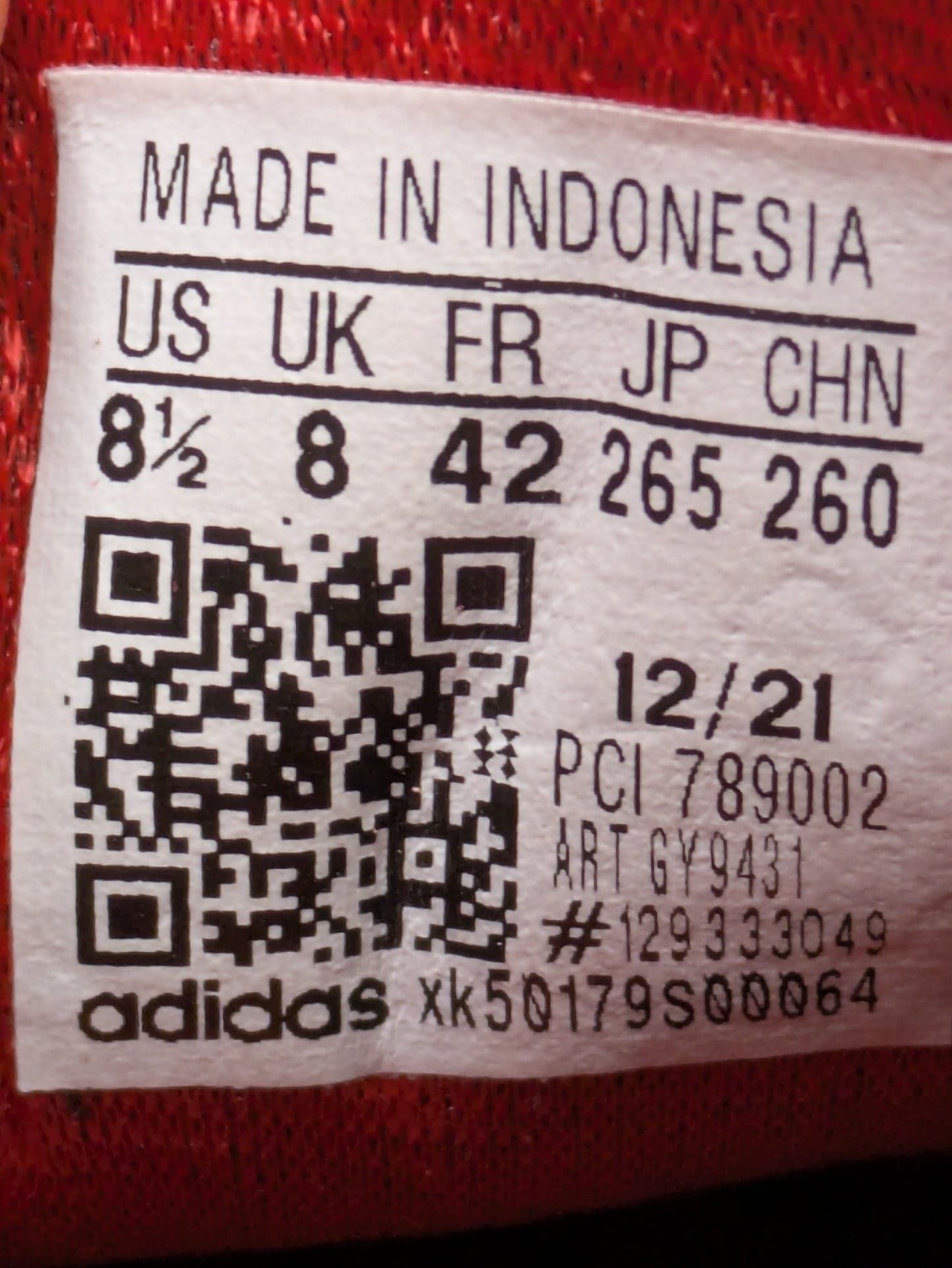 Adidas Zurro Size 8