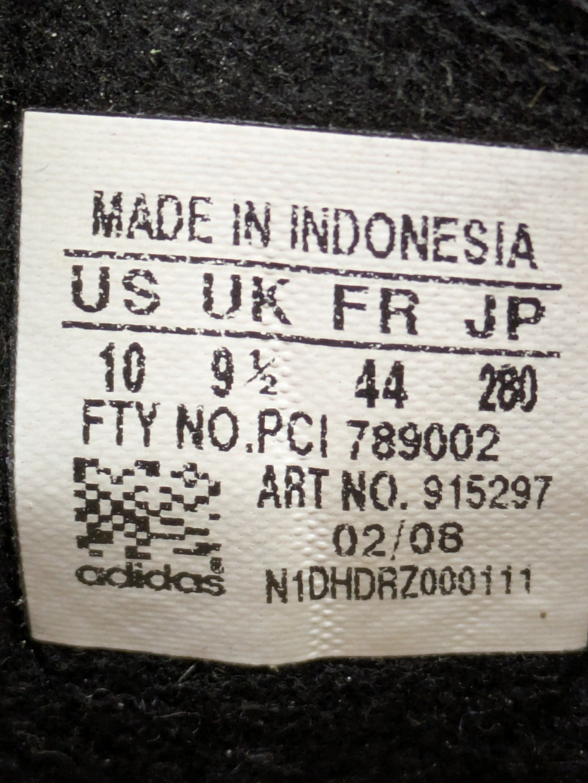 Adidas Leader 2008 Size 9.5 Casual Station