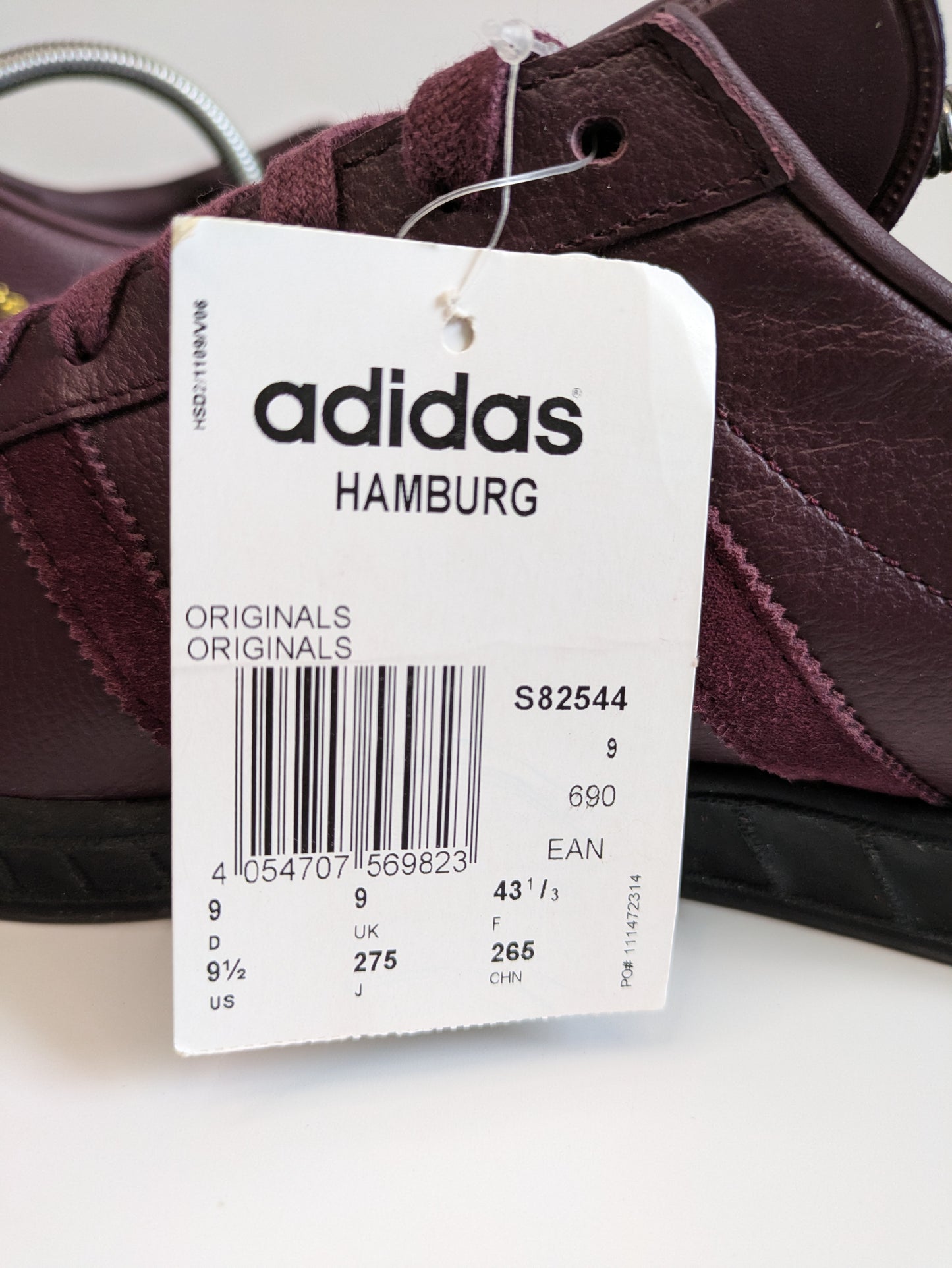 Adidas Hamburg Size 9 - NEW