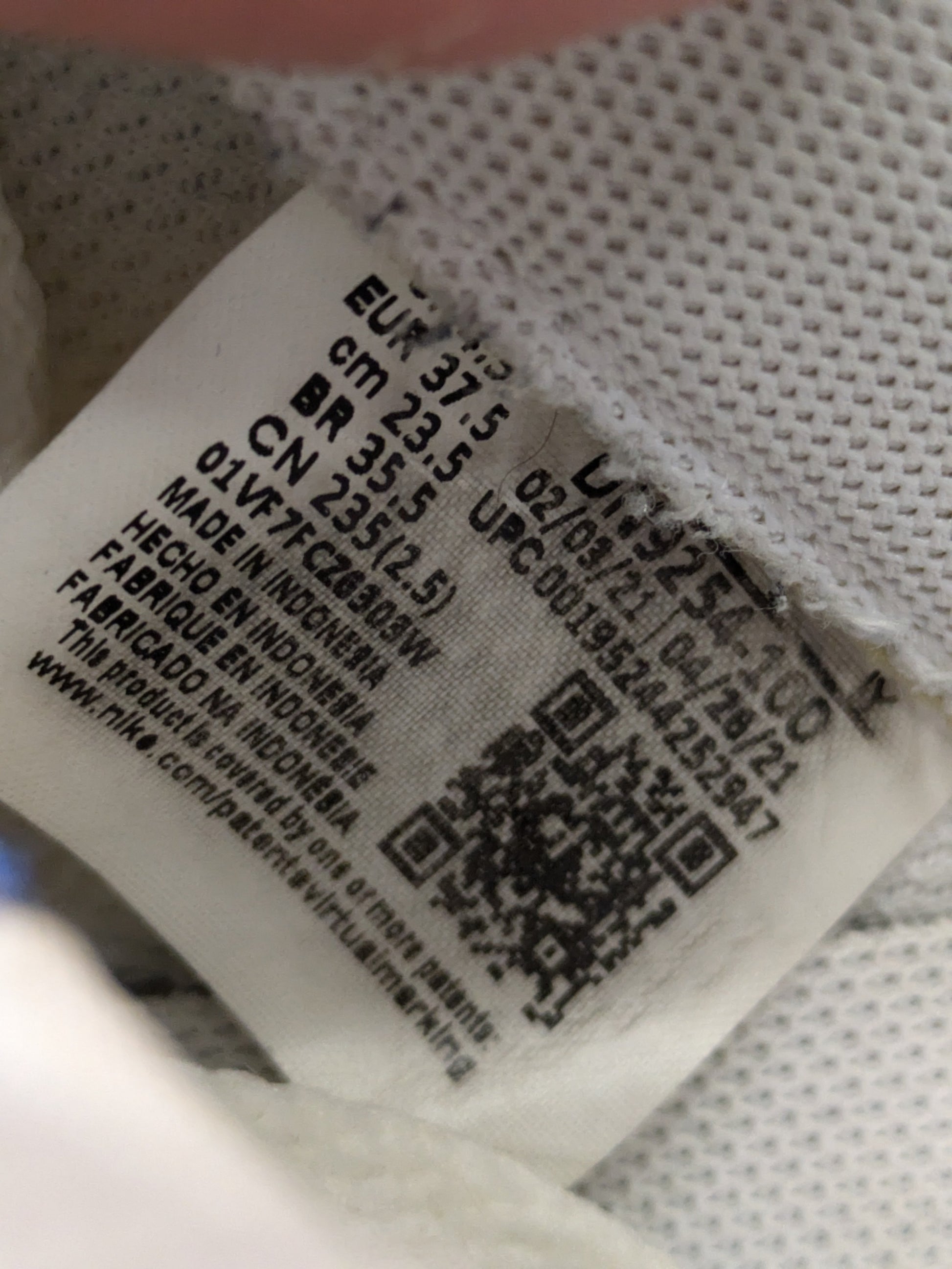 Nike Air Force 1 '07 Size 4.5 Casual Station