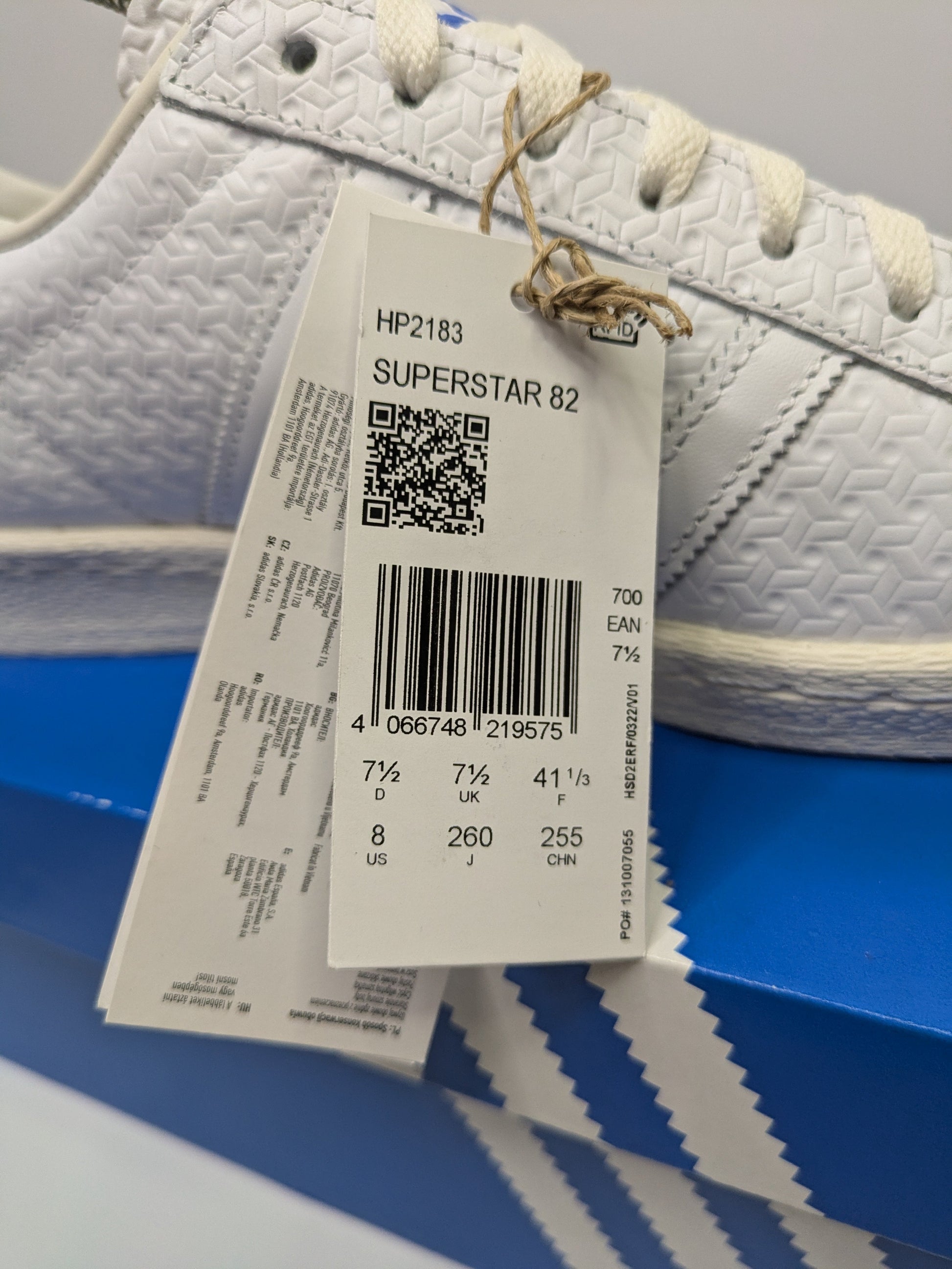 Adidas Superstar 82 Size 7.5 Casual Station