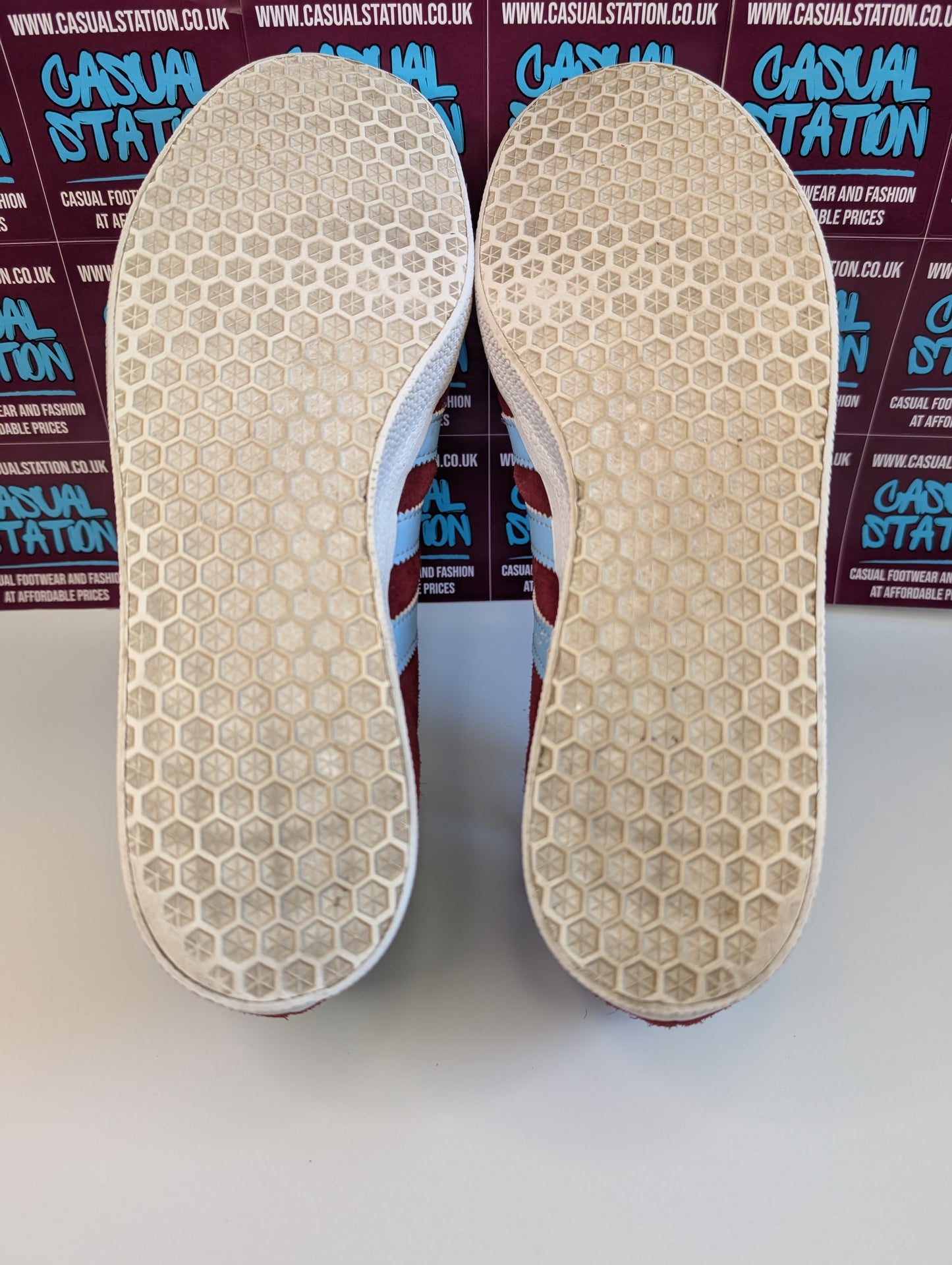 Adidas Gazelle Size 10 Claret & Blue Casual Station