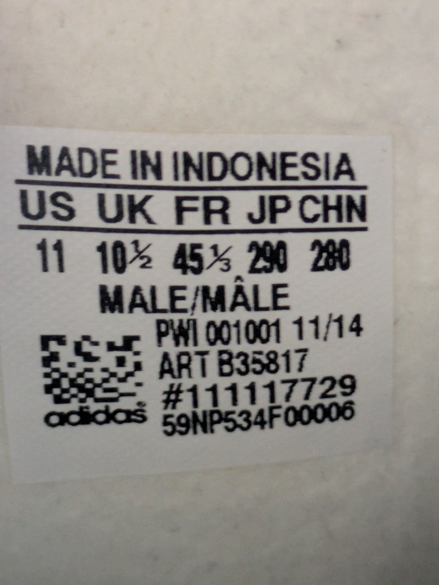 Adidas Chetcuti SPZL Size 10.5 Casual Station