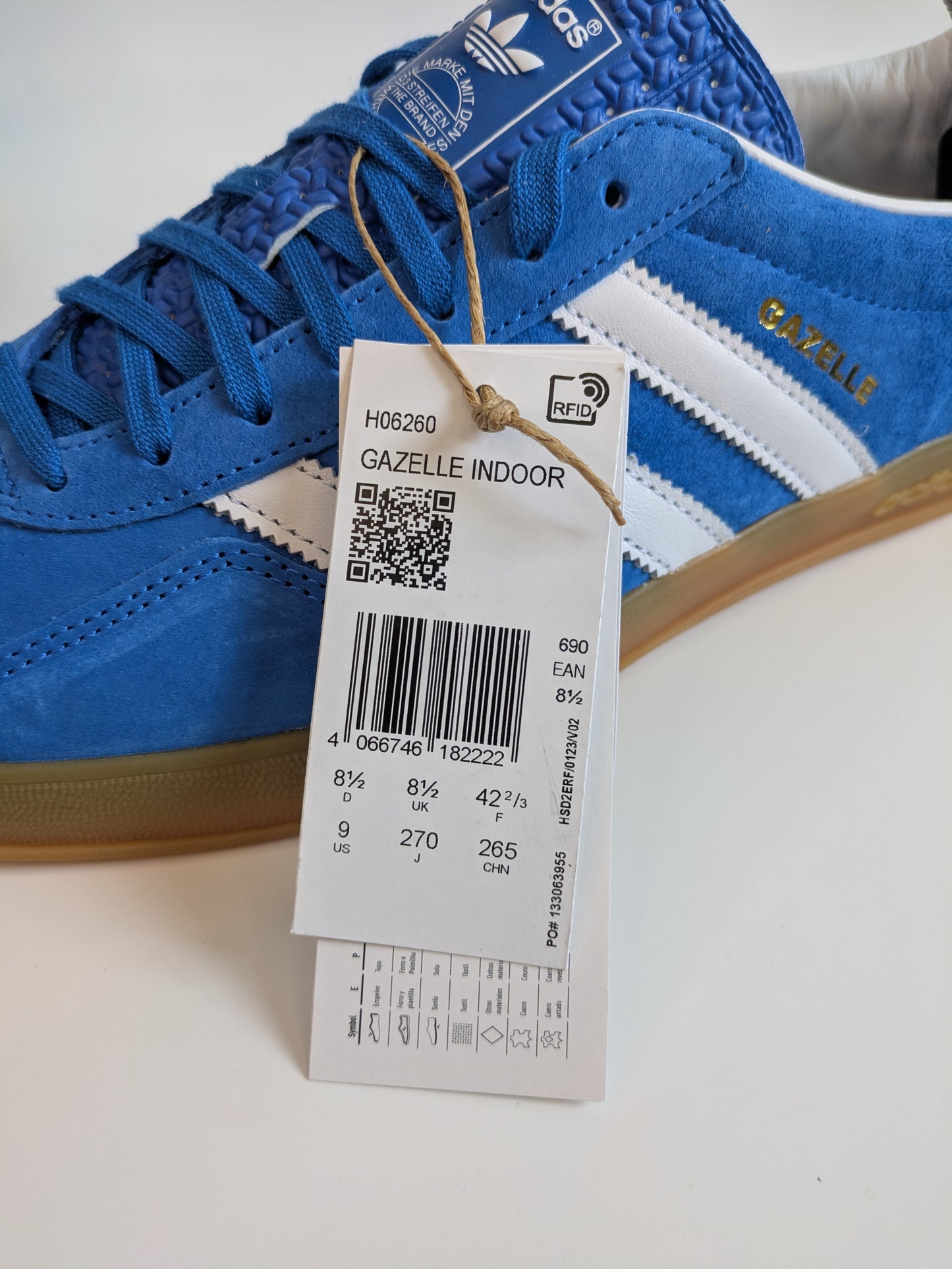 Adidas Gazelle Indoor Size 8.5 - NEW