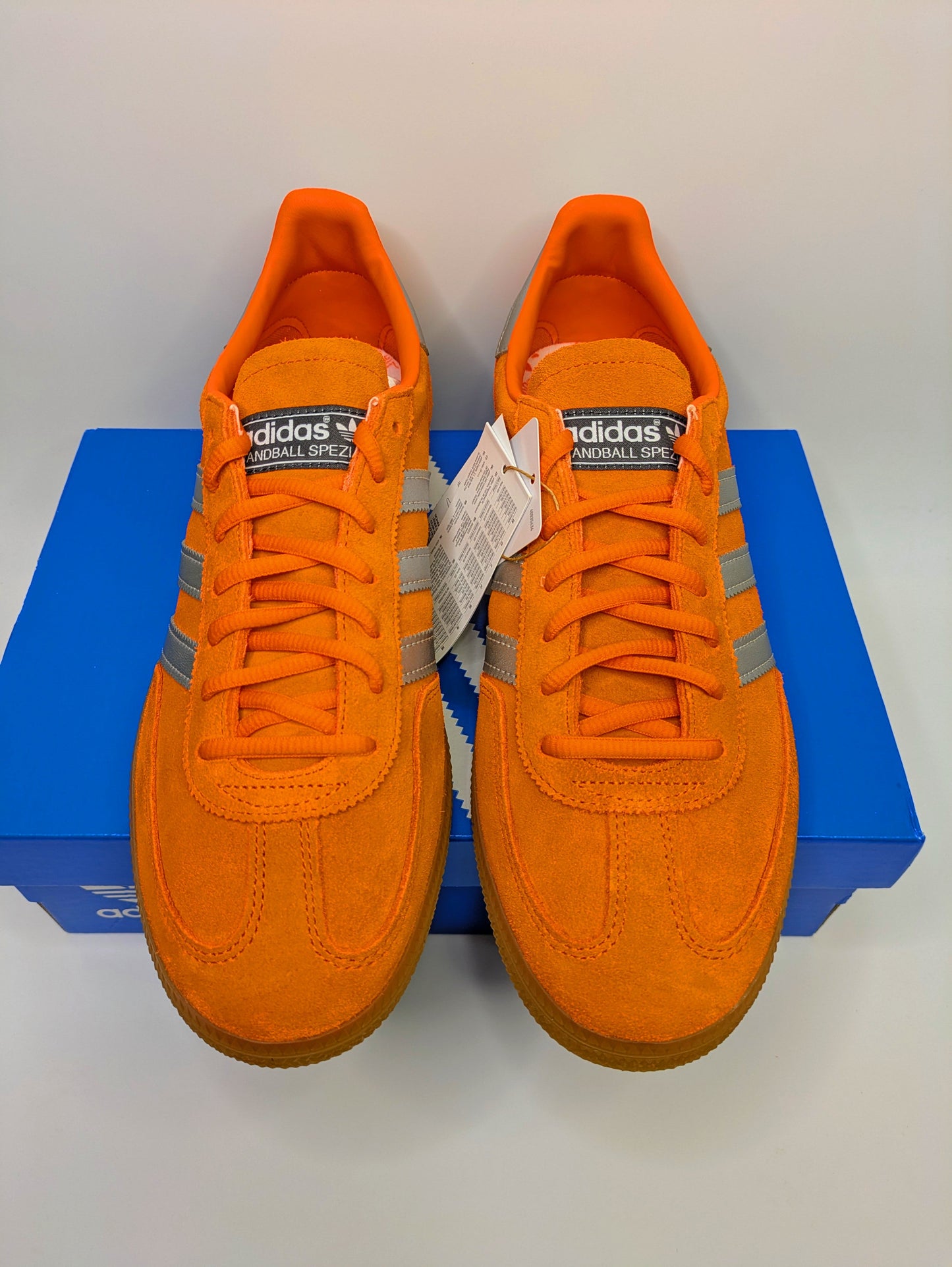 Adidas Handball Spezial Orange and Silver Casual Station