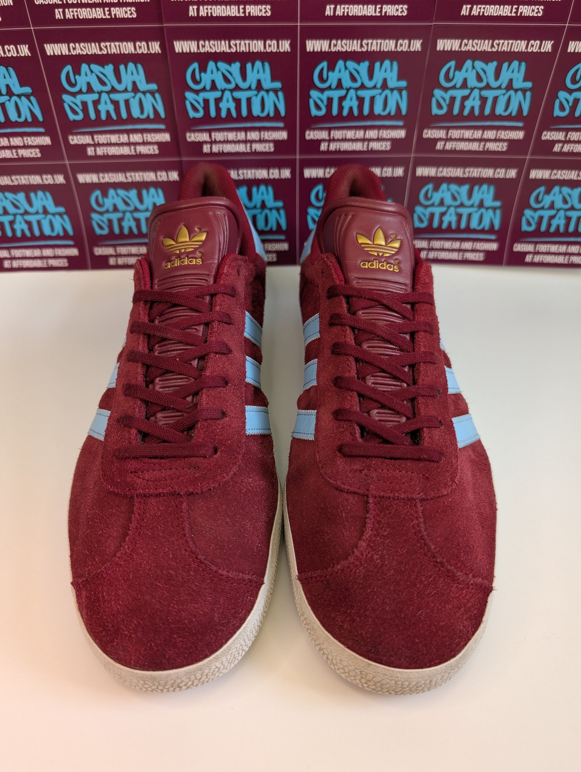 Adidas Gazelle Size 10 Claret & Blue Casual Station