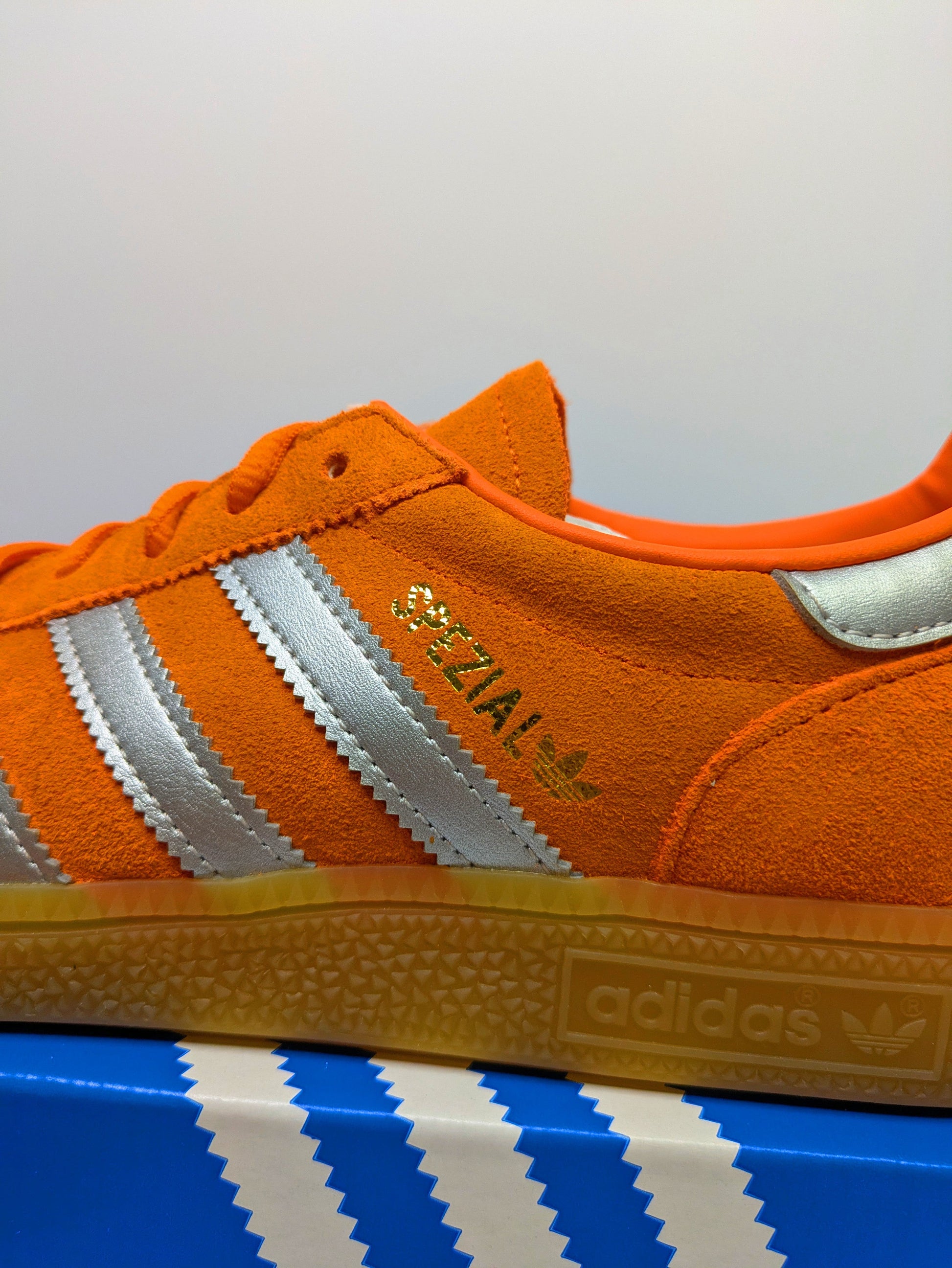 Adidas Handball Spezial Orange and Silver Casual Station