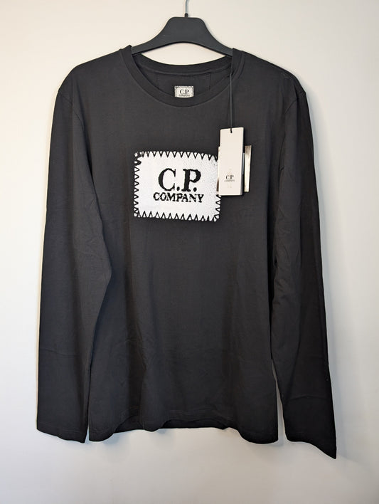 C.P. Company - Long Sleeve Logo Label T-Shirt - BRAND NEW Casual Station