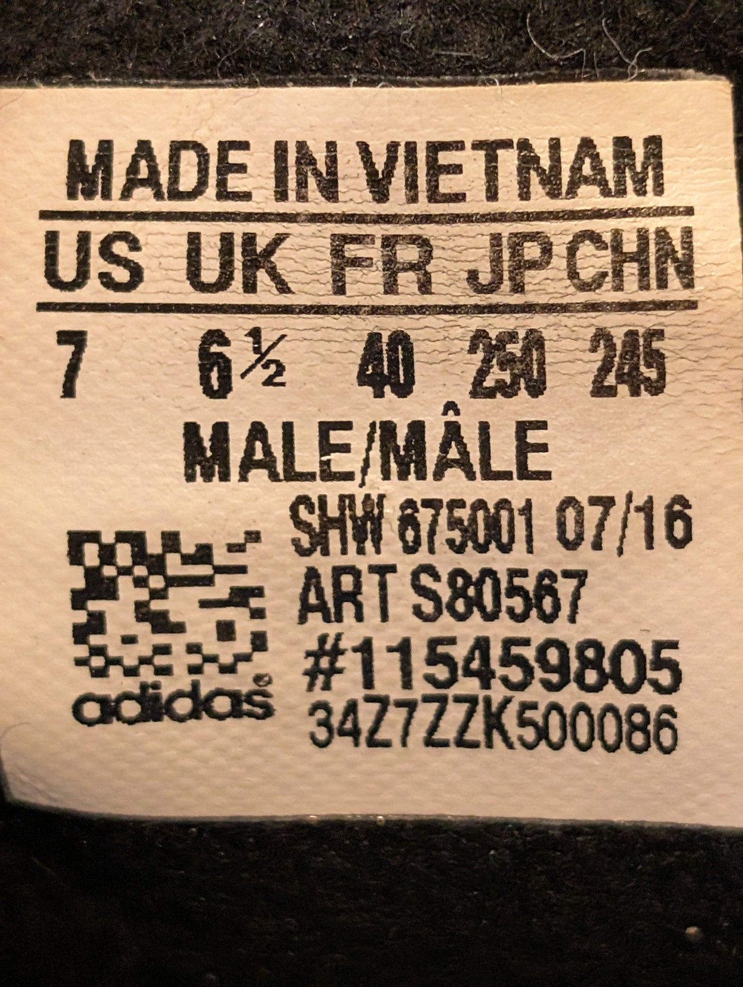 Adidas GT Manchester SPZL Size 6.5