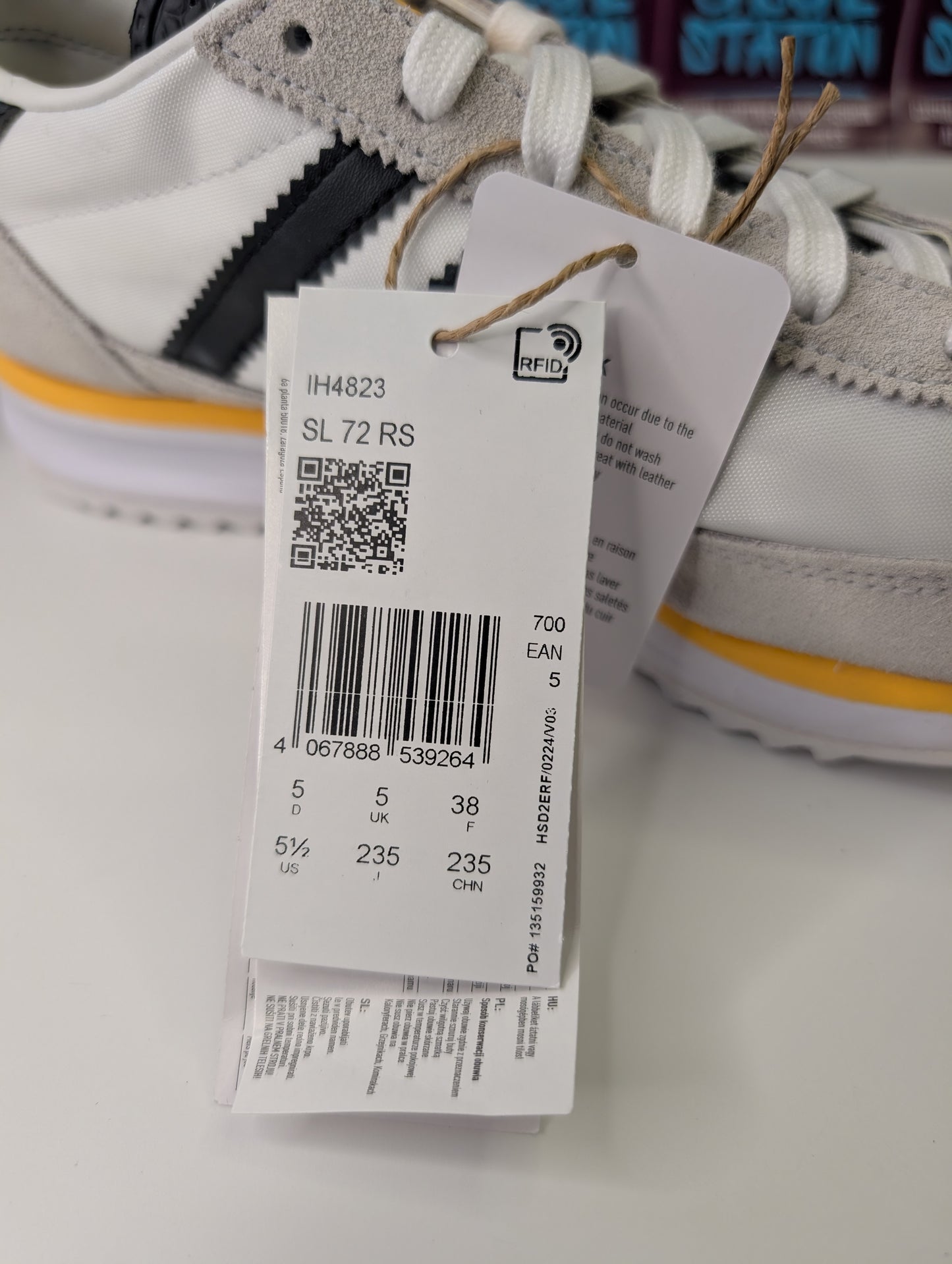 Adidas SL72 RS Trainers Size UK 5 - BRAND NEW