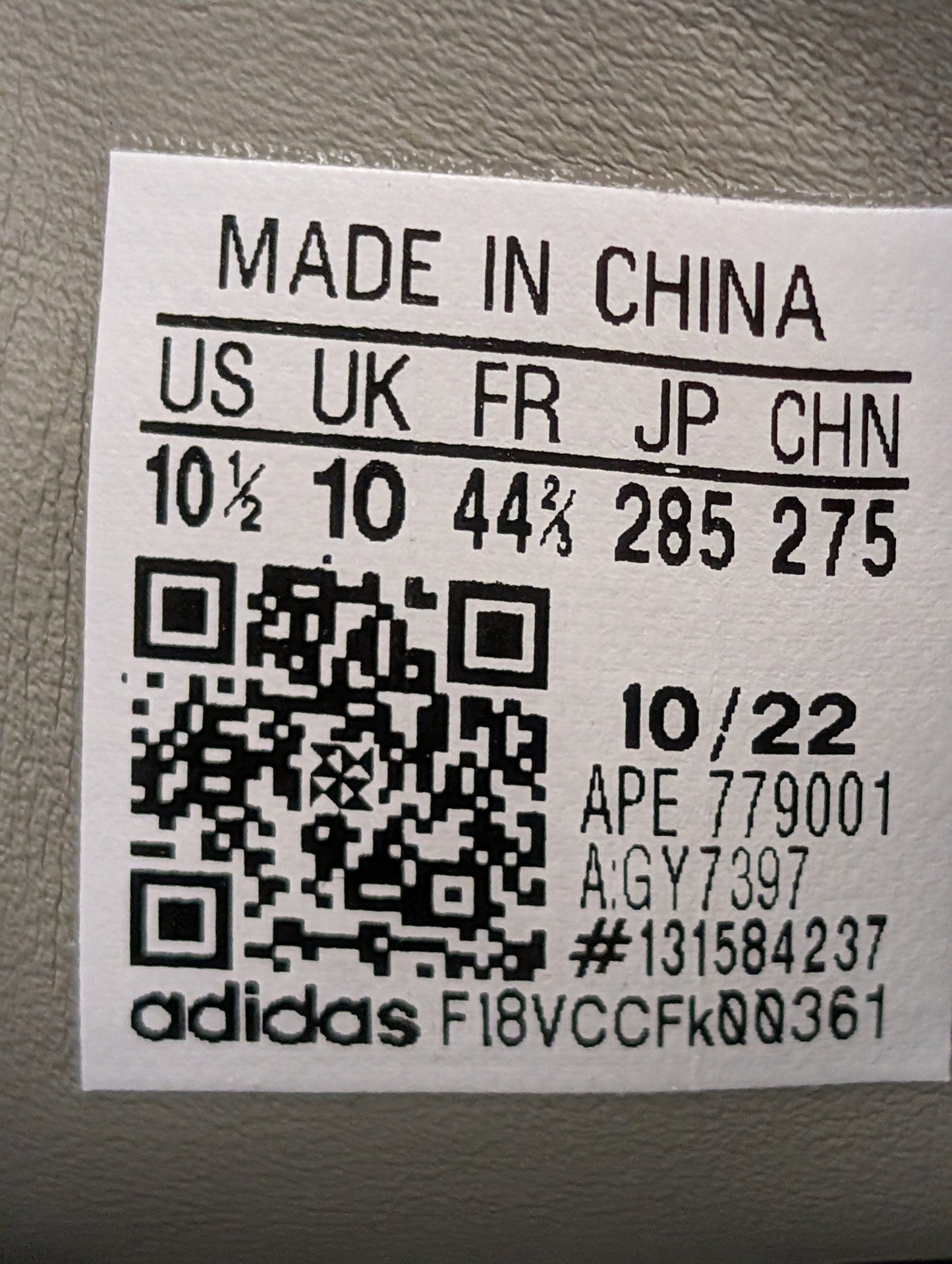 Adidas Tobacco Size 10