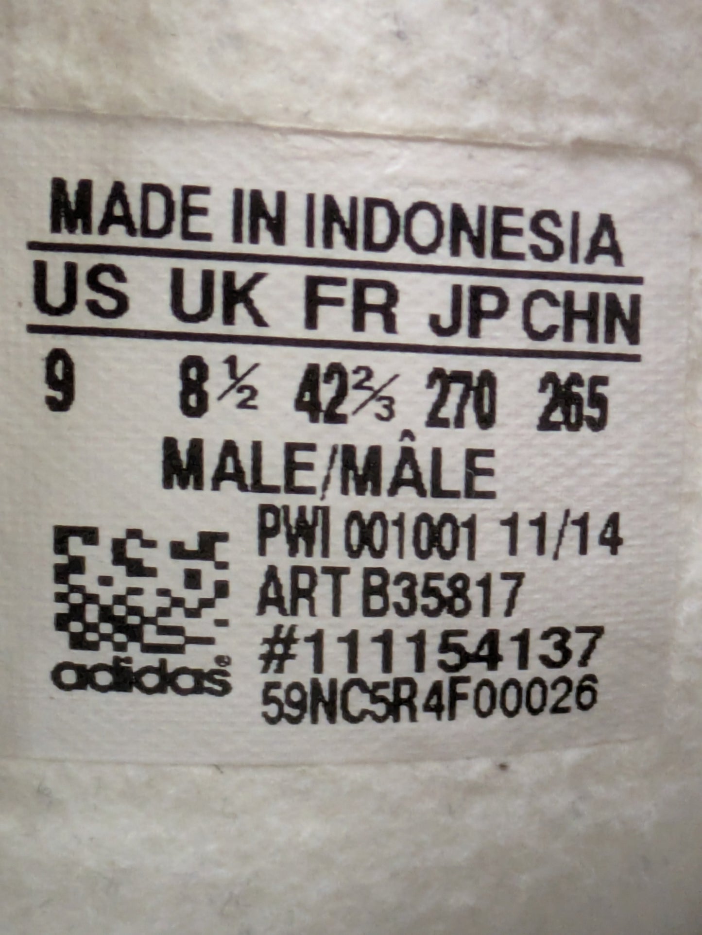 Adidas Chetcuti SPZL Size 8.5 Casual Station